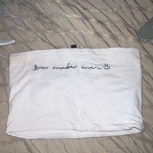 You make me smile sleeveless crop